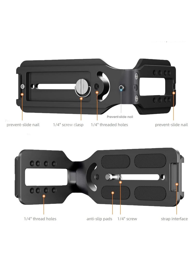 QR Plate L-type Quick Release Bracket Vertical Horizontal Switching Tripod Mount 1/4 thread for Canon/Nikon/Sony/DJI/Osmo/Ronin/Zhiyun Gimbal Stabilizers Tripod Monopod Ballhead (C) - Image 5
